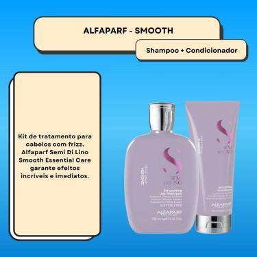 Imagem de Alfaparf Semi Di Lino Smoothing Rebel Hair Shampoo 250ml + Condicionador 200ml