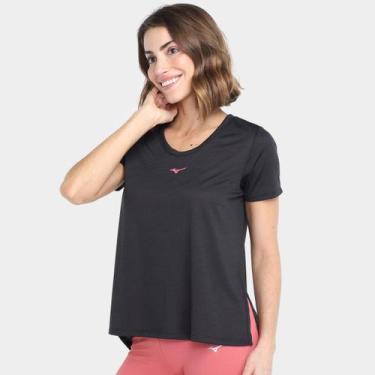 Imagem de Camiseta Mizuno Soul Fit Fre Feminina, Preto, Pink, P