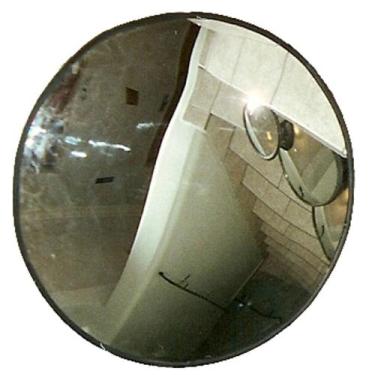Imagem de Espelho Convexo de Segurança de 40 cm de Diâmetro - Acabamento em Borr