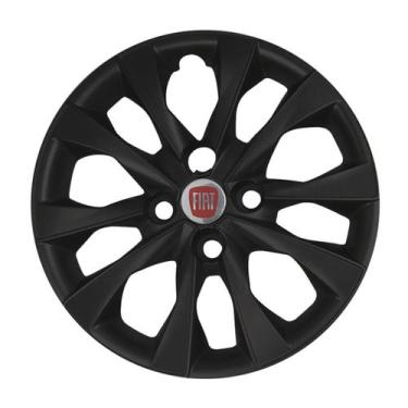 Imagem de Calota 293CB Cubo Baixo Aro 14 Preto Fosco Argo Mobi Palio P - Garagem