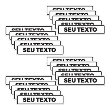 Imagem de Kit 20 placas PVC personalizadas 25x5cm - Império da Impressão
