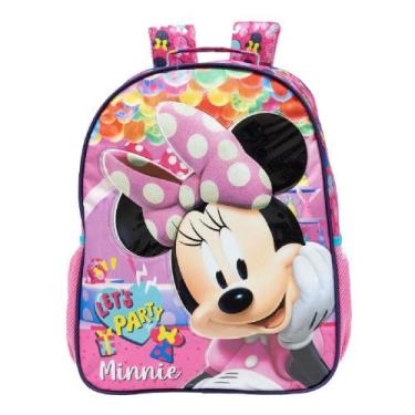 Imagem de Mochila Escolar De Costar Pequena Minnie Rosa - Xeryus