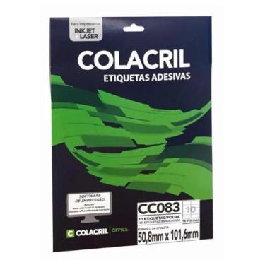 Imagem de Etiqueta Adesiva Colacril Carta Cc083 50,8X101,6Mm C/100