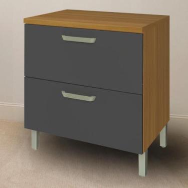 Imagem de Balcão de Cozinha Com tampo 1 Porta 1 Gaveta 100 MDF - Faura, Nature/G