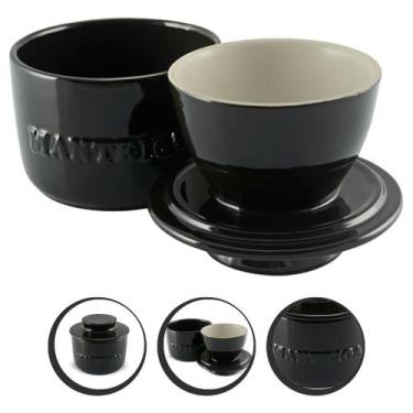 Imagem de Manteigueira Francesa Gourmet Cerâmica 250 Gramas Ceraflame, Preto