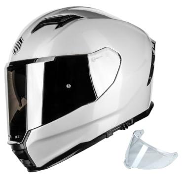 Imagem de ILM Capacete De Motocicleta Ece Dot Fibra Vidro Integral, Leve, Para Homens E Mulheres, Com Viseira Dupla, Modelo Mf522P