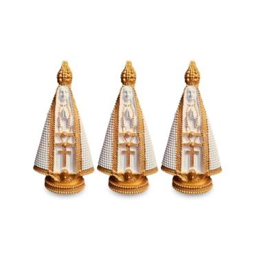 Imagem de Imagem Nossa Senhora Aparecida Pérola 3D 20cm Branca