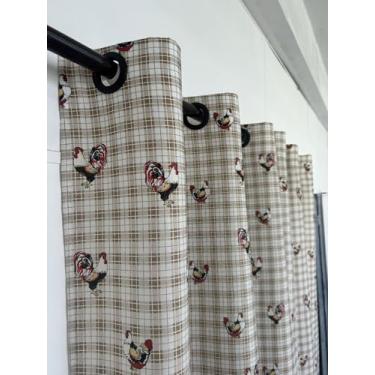 Imagem de Cortina Para Cozinha Estampada, Linha Premium 2,60x1,40 (2,60x1,40, Galinha/Fazenda)