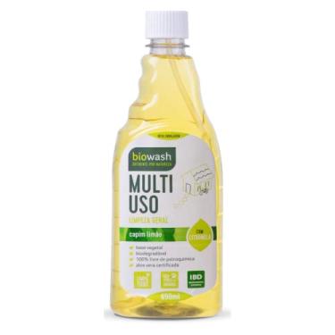Imagem de Kit 3X: Multiuso Refil CapimLimão Biodegradável Biowash650ml