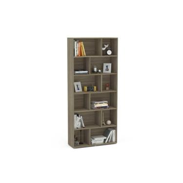 Imagem de Estante Livreiro Casal Xangai Castanho - Politorno