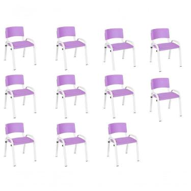 Imagem de Kit 11 Cadeiras Infantil Iso, , Base Branco Lilas