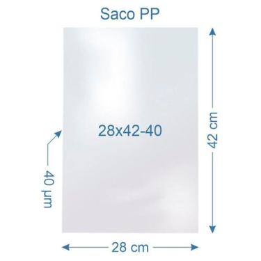 Imagem de 1.000 Saco Plástico Polipropileno PP 28x42cm - AAZ