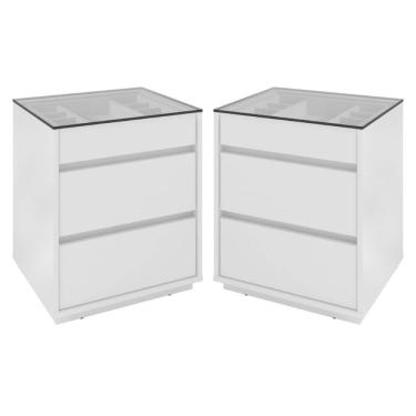 Imagem de Conjunto De Mesas De Cabeceira Cuiabá Branco