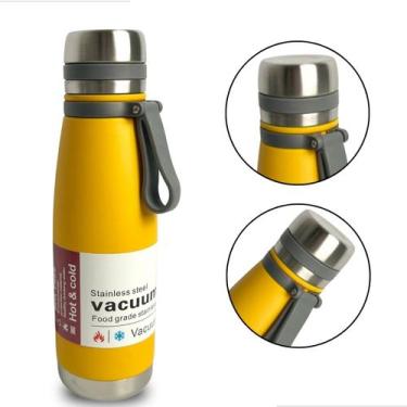 Imagem de Garrafa Térmica 650ml Aço Inoxidável Portátil Café Suco Água Ideal par