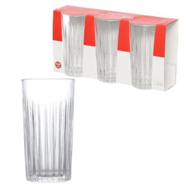 Imagem de Copo De Vidro Long Drink Nora 265Ml 3Pcs - WESTERN