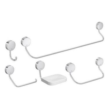 Imagem de Kit Acessórios Banheiro 5 Peças Net Cromado Deca
