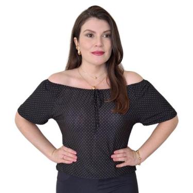 Imagem de Blusa Feminina Ciganinha Ombros Manga Curta Soltinha Estampas - MADALI