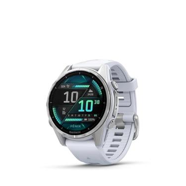 Imagem de Garmin Relógio Fenix 8s Prata 43mm com Monitor Cardíaco de Pulso e GPS