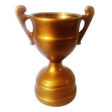 Imagem de Troféu Decorativo para Festas Futebol Campeão Taça Dourado - Decor Por