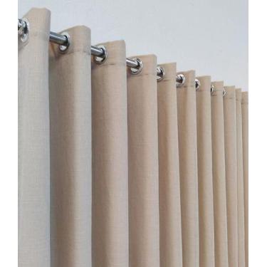 Imagem de Cortina Blackout Corta Luz Com Voil Linho C/ Ilhós 4,00x2,60 - Salvate