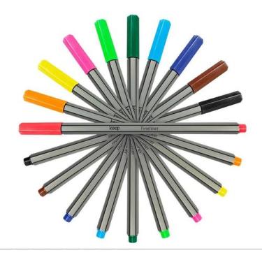 Imagem de Marcador Artístico Fineliner 0.4mm com 10 cores Keep - MR053