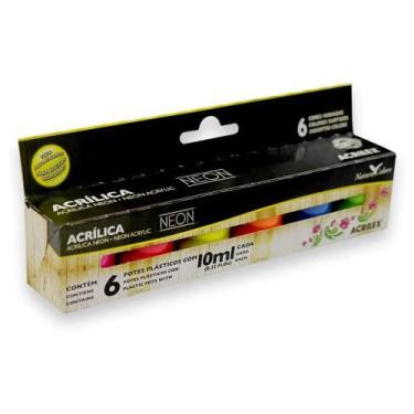 Imagem de Conj. Nature Colors Neon 10ml C/6 Cores - ACRILEX
