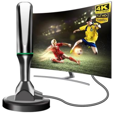 Imagem de ATVFuture Antena Para Smart Tv, Canais Locais De Antenas Ota Internas Com Base Magnética Forte E Chapa Ferro, Fácil Instalação, Recepção 360° Hd Tvs 4K (V019-V1)