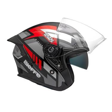 Imagem de Capacete Aberto Oculos Bieffe B-Pace Aragon Vermelho Moto (60)