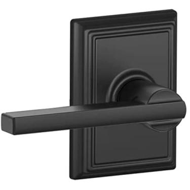Imagem de SCHLAGE F10LAT622ADD F10-LAT-ADD Conjunto de maçanetas de porta de passagem reversível Latitude com acabamento decorativo