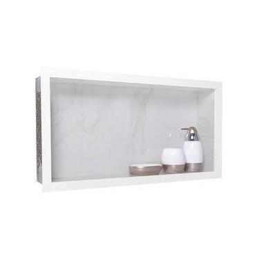 Imagem de Nicho Porcelanato Para Banheiro Box, Borda De Alumínio 30x60 - Belo Ni