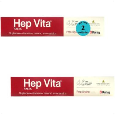 Imagem de Suplemento Alimentar Para Cães E Gatos Hep Vita 15g Kit COM 2 KONIG