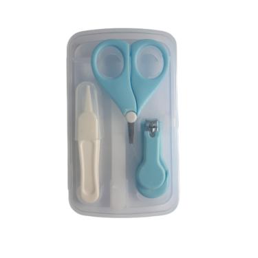 Imagem de Kit Manicure Higiene do Bebê com Estojo Transparente Color Baby Azul