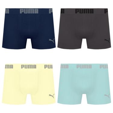 Imagem de Kit 4 Cuecas Puma Boxer Sem Costura Masculina