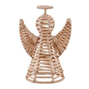 Imagem de Santa Barbara Design Studio Decoração de Natal – Anjo de vime natural para manto ou mesa, 21 cm, pequeno