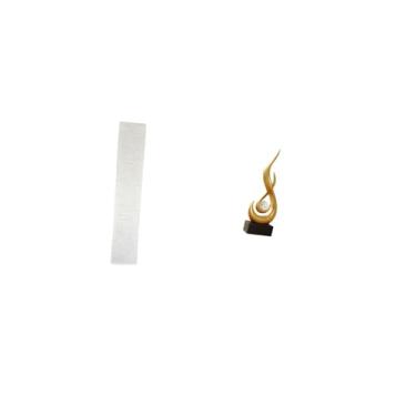 Imagem de Fenteer Abajur de Papel com Chamas Abstratas, Escultura de Arte Moderna, Decoração para Sala de Estar, Capa de Luminária de Pé, Estatueta de Resina, Ornamento