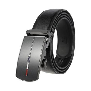 Imagem de Cinto De Couro Luxuoso Masculino Com Fivela Automática Em Couro De Vac