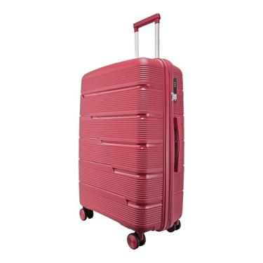 Imagem de Mala de Viagem Grande Expansiva 23-32kg, Polipropileno Rígida, Cadeado, Rodas Duplas 360 (Cereja P2G)