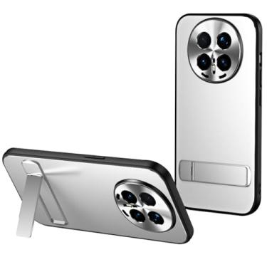 Imagem de LTLMYDAM Capa com suporte para iPhone 17 Pro Max/17 Pro/Air/17, capa de metal resistente a impactos com lente de envoltório total, capa fosca fina para PC, prata, 8 Pro