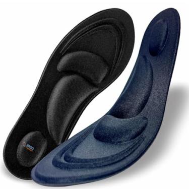 Imagem de Palmilha 4D Ergo Premium Para Maior Conforto nos Pontos de Pressão/Fascite Plantar/Calcanhar Dolorido Homens e Mulheres (41-46)