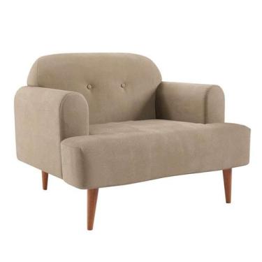 Imagem de Poltrona Kiev Veludo Bege - Mobly