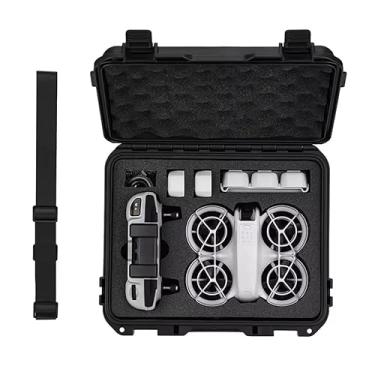 Imagem de Maleta Rígida de Transporte Impermeável Antichoque com Alça de Ombro para DJI Neo Fly More Combo, Controle Remoto RC-N3, Hub de Carregamento e Acessórios – Preto