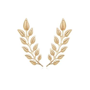 Imagem de Broche de folha para mulheres broches de ouro para mulheres broches de colarinho broche de ouro broche de joias presente, Large, Zinco, Sem Pedra Preciosa