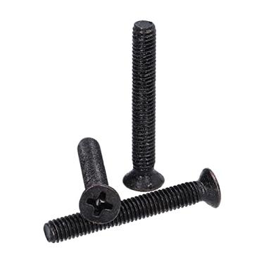 Imagem de 50pcs M4 A2-70 Black Zinccar para Parafuso Com Revestimento Galvanizado Preto à Prova, Fácil de Transportar, Chave de Fenda PZ2, Ideal para Reparo e Peça de Conexão (M4*30)