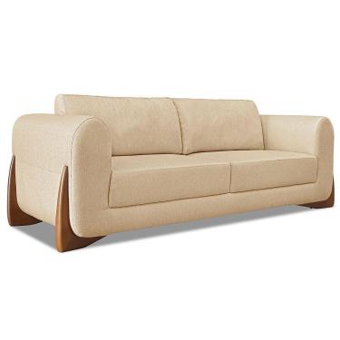 Imagem de Sofá 2 Lugares 1,80m Lottus Dourado Pés Castanho-Pallazio
