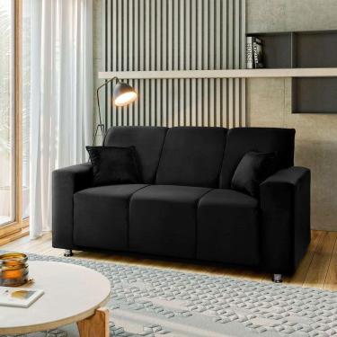 Imagem de Sófa 3 Lugares Fixo Tokyo Veludo Preto - Speciale Home Preto