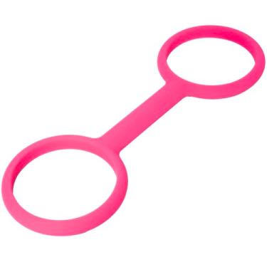 Imagem de JOGDRC Acessório de fantasia de polícia de Halloween - Brinquedos realistas de algemas de silicone rosa