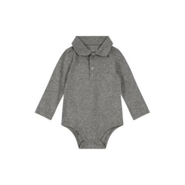 Imagem de Body polo básico bebê menino de cotton brandili baby, M, Cinza