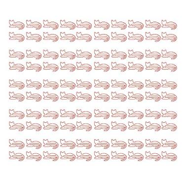 Imagem de Clipes de papel em formato de animal fofo divertido colorido fio revestido de plástico organizador de documentos clipes de marcadores para escritório escola projetos de artesanato (Laranja)