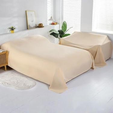 Imagem de SXYMTSW Capa contra poeira leve para camas, capa de cinza respirável para casa, pano de proteção contra poeira de móveis, para sofá, armário, cadeira (tamanho: 120 x 200 cm (47,2 x 78,7 polegadas
