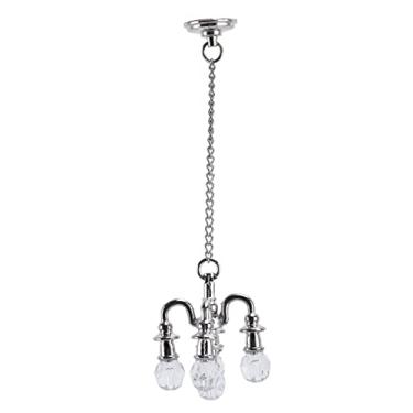 Imagem de TOPINCN Mini Lâmpada para Casa de Bonecas, Lâmpada Em Miniatura Em Escala 1/12, Aparência Vívida e Realista, Luz Pequena, Abajur Pequeno, Acessórios para Casa de Bonecas, Móveis Em (Prata)